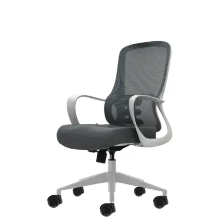 Oqonos Cherg 009 Silla de Oficina Ergonomica con Respaldo de Malla Transpirable, Piston de Gas Clase 4, Soporte Lumbar, Reposabr