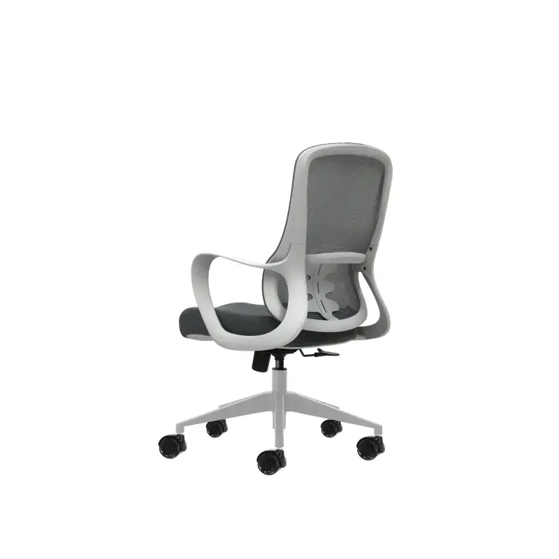 Oqonos Cherg 009 Silla de Oficina Ergonomica con Respaldo de Malla Transpirable, Piston de Gas Clase 4, Soporte Lumbar, Reposabr