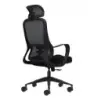 Oqonos Cherg 004 Silla de Oficina Ergonomica con Reposacabezas Cervical Ajustable, Respaldo de Malla Transpirable, Piston de Gas