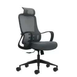 Oqonos Cherg 005 Silla de Oficina Ergonomica con Reposacabezas Cervical Ajustable, Respaldo de Malla Transpirable, Piston de Gas