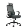 Oqonos Cherg 005 Silla de Oficina Ergonomica con Reposacabezas Cervical Ajustable, Respaldo de Malla Transpirable, Piston de Gas