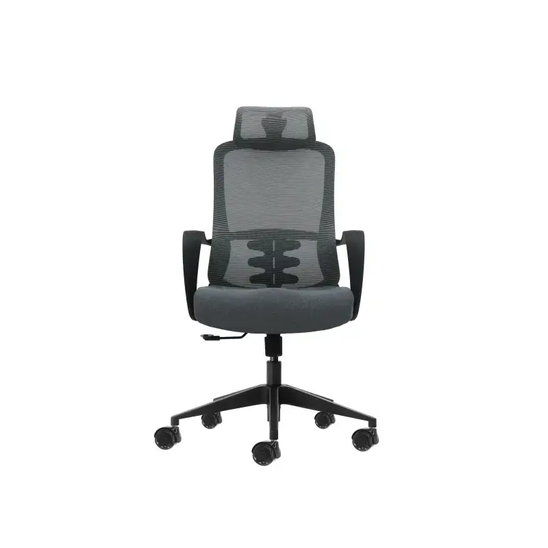Oqonos Cherg 005 Silla de Oficina Ergonomica con Reposacabezas Cervical Ajustable, Respaldo de Malla Transpirable, Piston de Gas