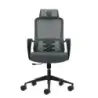 Oqonos Cherg 005 Silla de Oficina Ergonomica con Reposacabezas Cervical Ajustable, Respaldo de Malla Transpirable, Piston de Gas