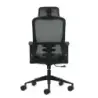 Oqonos Cherg 005 Silla de Oficina Ergonomica con Reposacabezas Cervical Ajustable, Respaldo de Malla Transpirable, Piston de Gas