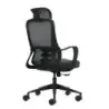 Oqonos Cherg 005 Silla de Oficina Ergonomica con Reposacabezas Cervical Ajustable, Respaldo de Malla Transpirable, Piston de Gas