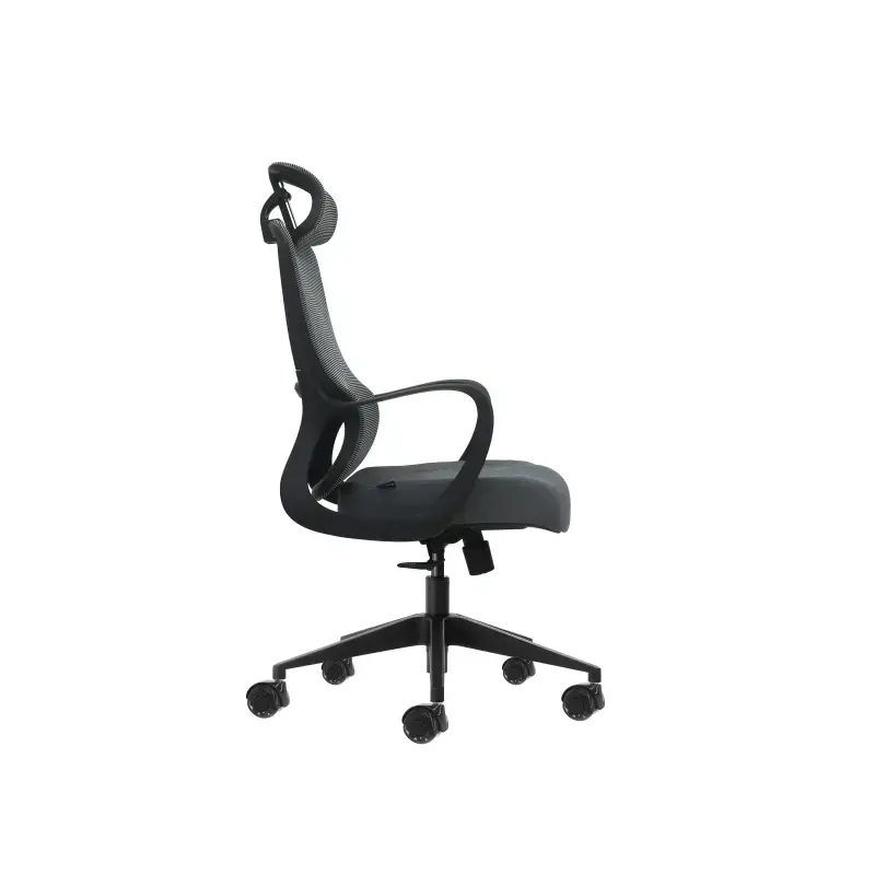 Oqonos Cherg 005 Silla de Oficina Ergonomica con Reposacabezas Cervical Ajustable, Respaldo de Malla Transpirable, Piston de Gas