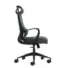 Oqonos Cherg 005 Silla de Oficina Ergonomica con Reposacabezas Cervical Ajustable, Respaldo de Malla Transpirable, Piston de Gas