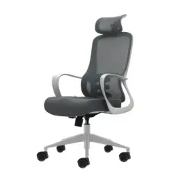 Oqonos Cherg 008 Silla de Oficina Ergonomica con Reposacabezas Cervical Ajustable, Respaldo de Malla Transpirable, Piston de Gas