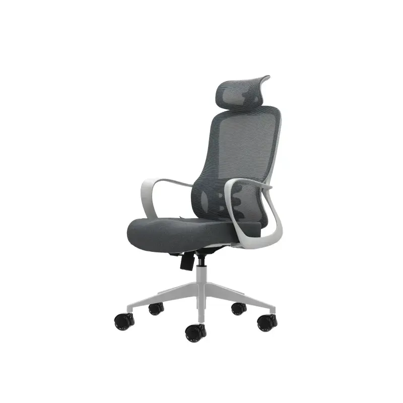 Oqonos Cherg 008 Silla de Oficina Ergonomica con Reposacabezas Cervical Ajustable, Respaldo de Malla Transpirable, Piston de Gas