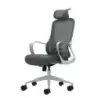 Oqonos Cherg 008 Silla de Oficina Ergonomica con Reposacabezas Cervical Ajustable, Respaldo de Malla Transpirable, Piston de Gas