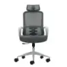 Oqonos Cherg 008 Silla de Oficina Ergonomica con Reposacabezas Cervical Ajustable, Respaldo de Malla Transpirable, Piston de Gas