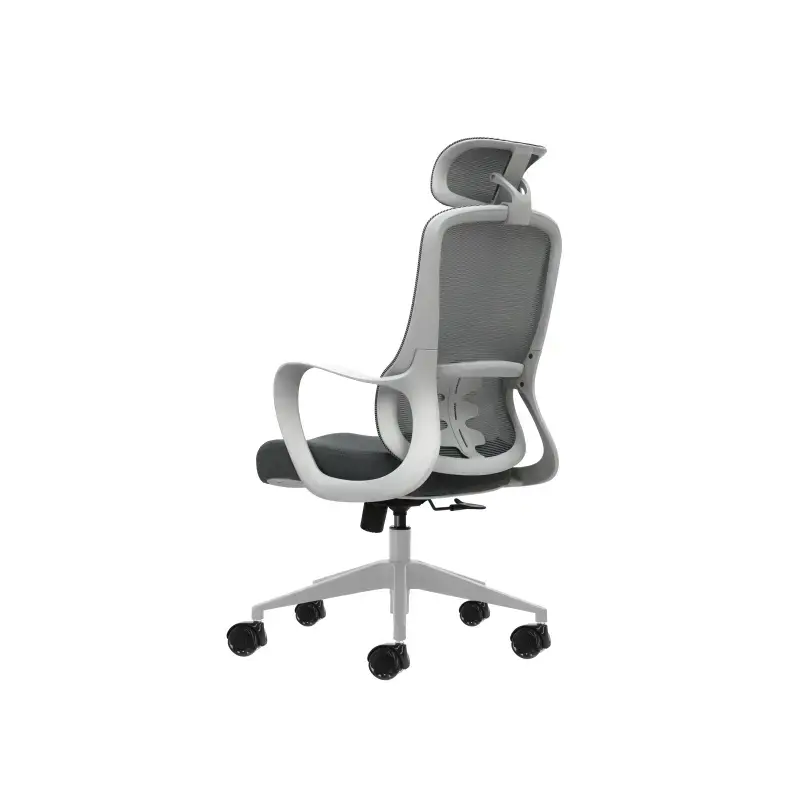 Oqonos Cherg 008 Silla de Oficina Ergonomica con Reposacabezas Cervical Ajustable, Respaldo de Malla Transpirable, Piston de Gas