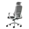 Oqonos Cherg 008 Silla de Oficina Ergonomica con Reposacabezas Cervical Ajustable, Respaldo de Malla Transpirable, Piston de Gas