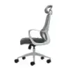 Oqonos Cherg 008 Silla de Oficina Ergonomica con Reposacabezas Cervical Ajustable, Respaldo de Malla Transpirable, Piston de Gas