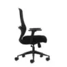 Oqonos Cherg 024 Silla de Oficina Ergonomica con Soporte Lumbar Ajustable en Altura y Profundidad, Reposabrazos 4D, Piston de Ga