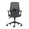 Oqonos Cherg 025 Silla de Oficina Ergonomica con Soporte Lumbar Ajustable en Altura y Profundidad, Reposabrazos 4D, Piston de Ga
