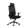 Oqonos Cherg 016 Silla de Oficina Ergonomica con Reposacabezas Cervical Ajustable, Tejido Impermeable, Mecanismo Autobalanceado,