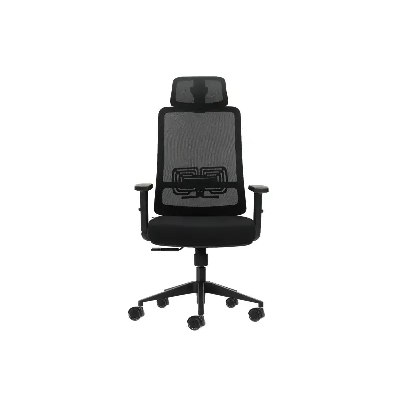 Oqonos Cherg 016 Silla de Oficina Ergonomica con Reposacabezas Cervical Ajustable, Tejido Impermeable, Mecanismo Autobalanceado,