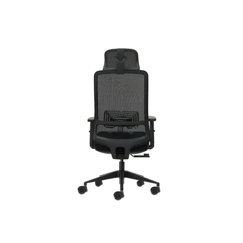 Oqonos Cherg 016 Silla de Oficina Ergonomica con Reposacabezas Cervical Ajustable, Tejido Impermeable, Mecanismo Autobalanceado,