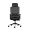 Oqonos Cherg 016 Silla de Oficina Ergonomica con Reposacabezas Cervical Ajustable, Tejido Impermeable, Mecanismo Autobalanceado,