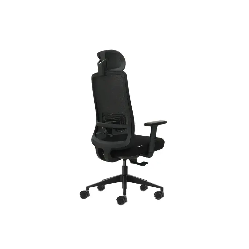 Oqonos Cherg 016 Silla de Oficina Ergonomica con Reposacabezas Cervical Ajustable, Tejido Impermeable, Mecanismo Autobalanceado,
