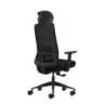 Oqonos Cherg 016 Silla de Oficina Ergonomica con Reposacabezas Cervical Ajustable, Tejido Impermeable, Mecanismo Autobalanceado,