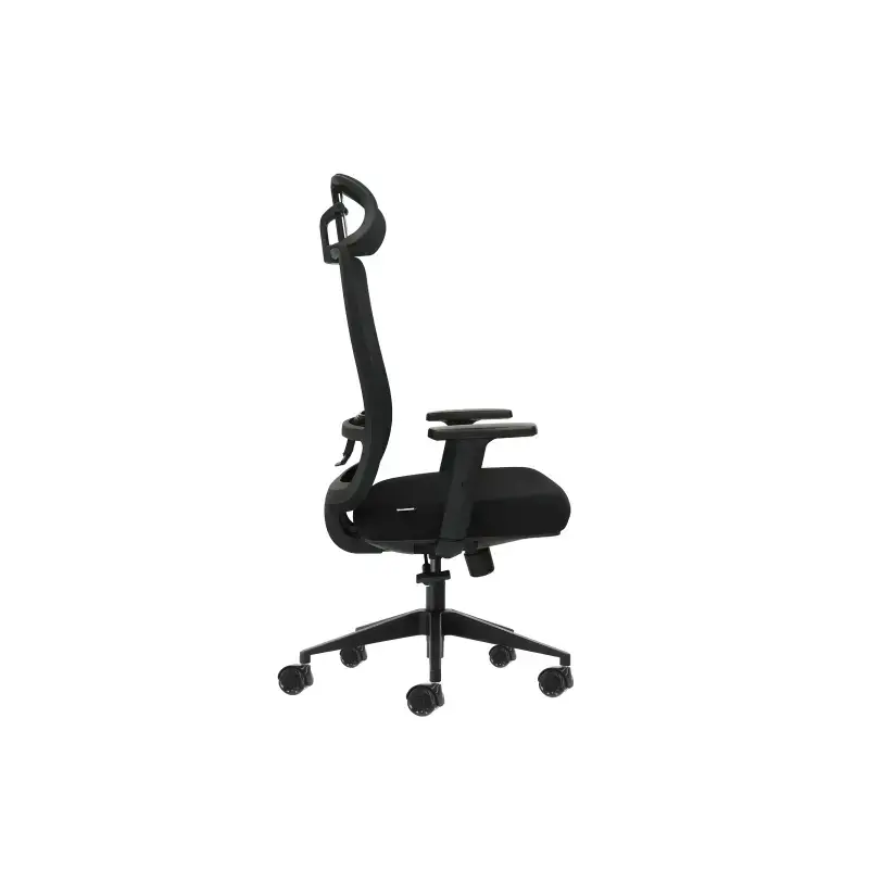 Oqonos Cherg 016 Silla de Oficina Ergonomica con Reposacabezas Cervical Ajustable, Tejido Impermeable, Mecanismo Autobalanceado,