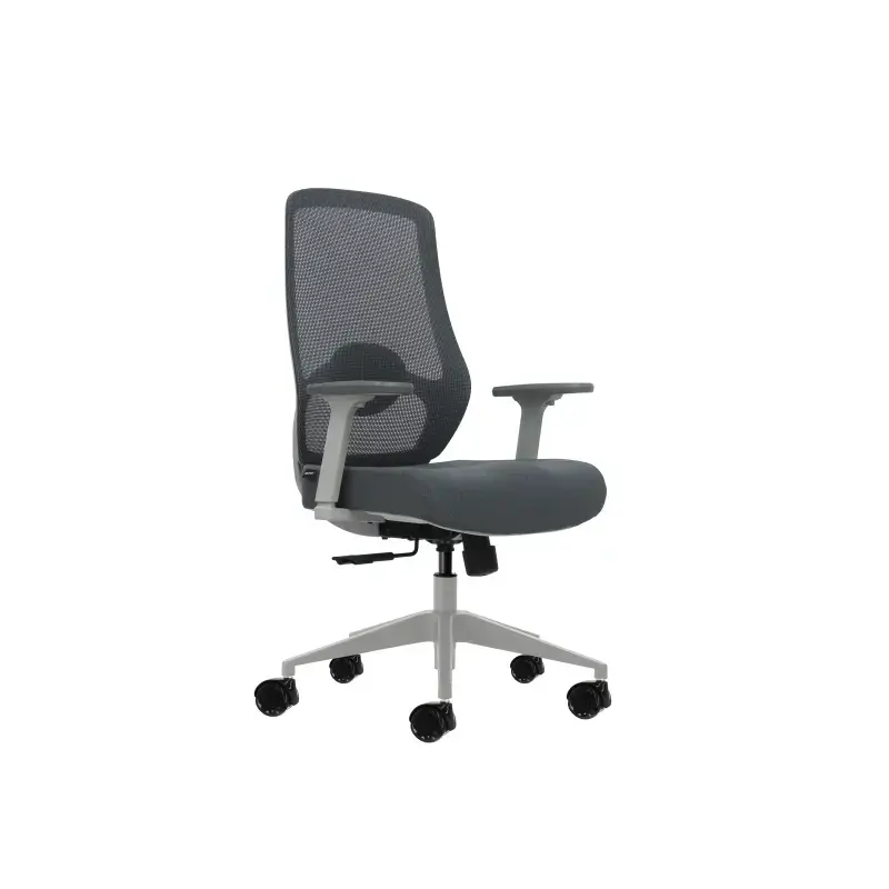 Oqonos Cherg 026 Silla de Oficina Ergonomica con Soporte Lumbar Ajustable en Altura y Profundidad, Reposabrazos 4D, Piston de Ga