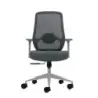 Oqonos Cherg 026 Silla de Oficina Ergonomica con Soporte Lumbar Ajustable en Altura y Profundidad, Reposabrazos 4D, Piston de Ga