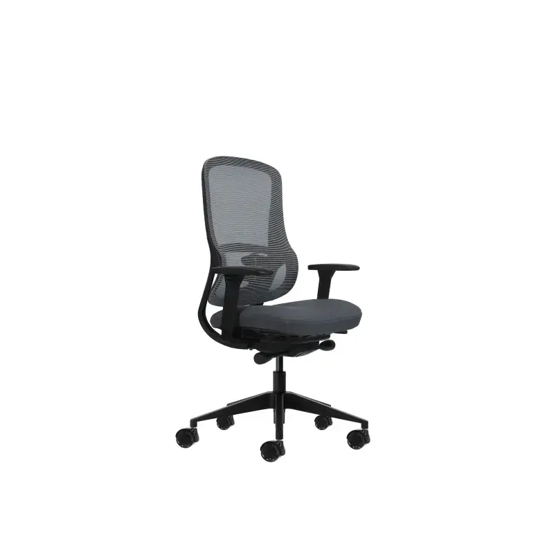 Oqonos Cherg 020 Silla de Oficina Ergonomica con Mecanismo Autobalanceado, Reposabrazos 4D, Asiento Deslizable y Ruedas de Silic