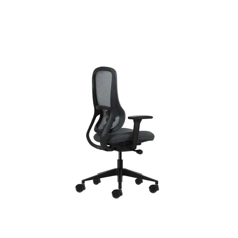 Oqonos Cherg 020 Silla de Oficina Ergonomica con Mecanismo Autobalanceado, Reposabrazos 4D, Asiento Deslizable y Ruedas de Silic
