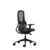 Oqonos Cherg 020 Silla de Oficina Ergonomica con Mecanismo Autobalanceado, Reposabrazos 4D, Asiento Deslizable y Ruedas de Silic