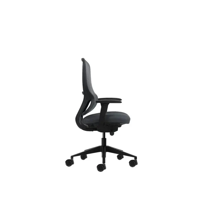 Oqonos Cherg 020 Silla de Oficina Ergonomica con Mecanismo Autobalanceado, Reposabrazos 4D, Asiento Deslizable y Ruedas de Silic