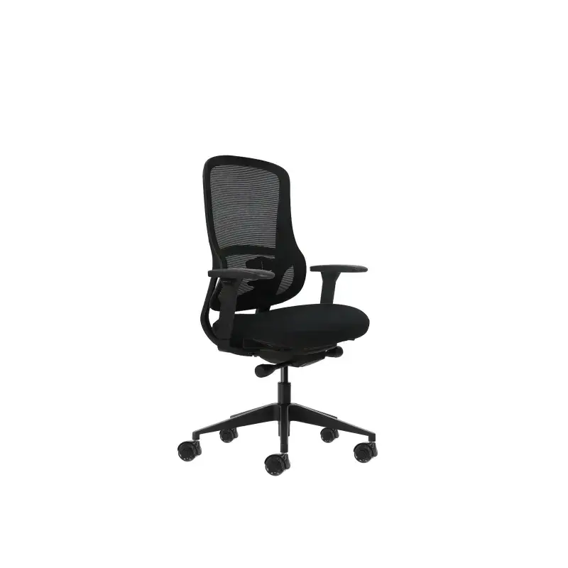 Oqonos Cherg 021 Silla de Oficina Ergonomica con Mecanismo Autobalanceado, Reposabrazos 4D, Asiento Deslizable y Ruedas de Silic
