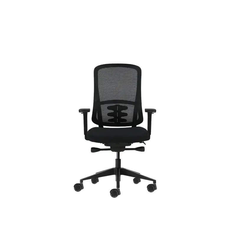 Oqonos Cherg 021 Silla de Oficina Ergonomica con Mecanismo Autobalanceado, Reposabrazos 4D, Asiento Deslizable y Ruedas de Silic