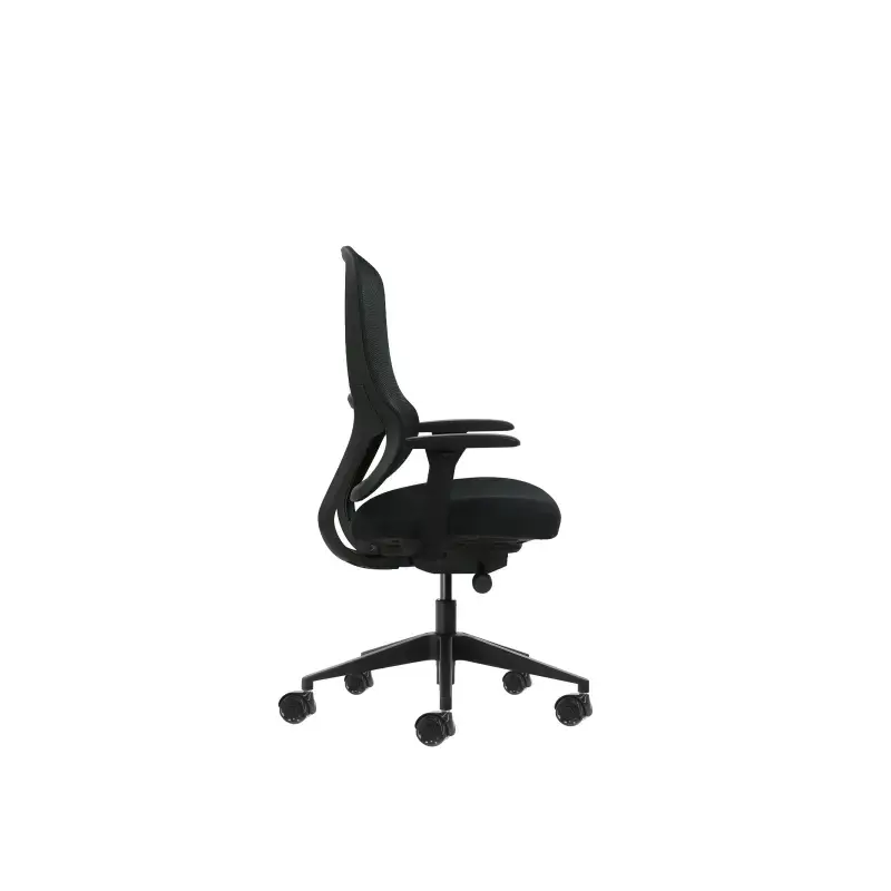 Oqonos Cherg 021 Silla de Oficina Ergonomica con Mecanismo Autobalanceado, Reposabrazos 4D, Asiento Deslizable y Ruedas de Silic