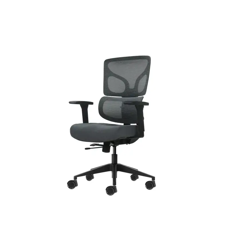 Oqonos Cherg 013 Silla de Oficina Ergonomica con Respaldo y Asiento de Malla Elastica, Reposabrazos 4D, Asiento Deslizable Ergon