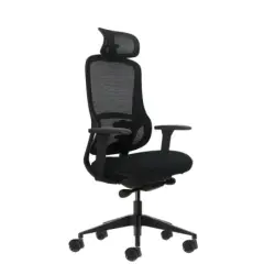 Oqonos Cherg 018 Silla de Oficina Ergonomica con Reposacabezas Cervical Ajustable, Mecanismo Autobalanceado, Reposabrazos 4D, As