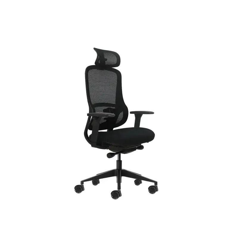 Oqonos Cherg 018 Silla de Oficina Ergonomica con Reposacabezas Cervical Ajustable, Mecanismo Autobalanceado, Reposabrazos 4D, As
