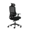 Oqonos Cherg 018 Silla de Oficina Ergonomica con Reposacabezas Cervical Ajustable, Mecanismo Autobalanceado, Reposabrazos 4D, As
