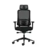 Oqonos Cherg 018 Silla de Oficina Ergonomica con Reposacabezas Cervical Ajustable, Mecanismo Autobalanceado, Reposabrazos 4D, As