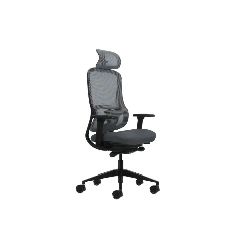 Oqonos Cherg 019 Silla de Oficina Ergonomica con Reposacabezas Cervical Ajustable, Mecanismo Autobalanceado, Reposabrazos 4D, As