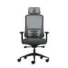 Oqonos Cherg 019 Silla de Oficina Ergonomica con Reposacabezas Cervical Ajustable, Mecanismo Autobalanceado, Reposabrazos 4D, As
