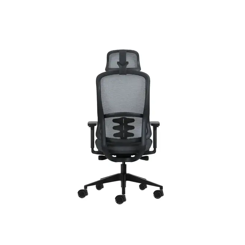 Oqonos Cherg 019 Silla de Oficina Ergonomica con Reposacabezas Cervical Ajustable, Mecanismo Autobalanceado, Reposabrazos 4D, As
