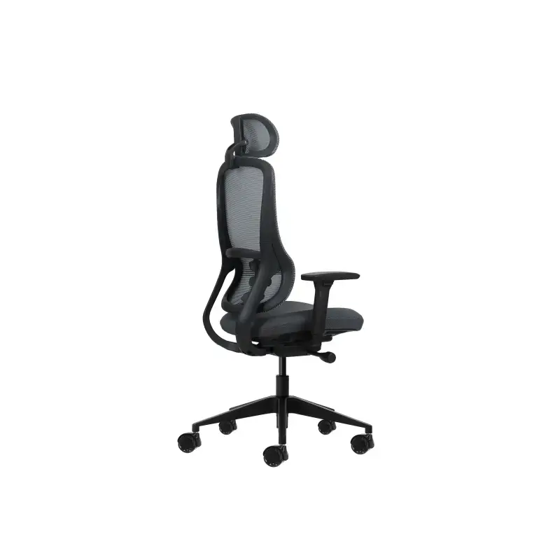 Oqonos Cherg 019 Silla de Oficina Ergonomica con Reposacabezas Cervical Ajustable, Mecanismo Autobalanceado, Reposabrazos 4D, As