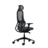 Oqonos Cherg 019 Silla de Oficina Ergonomica con Reposacabezas Cervical Ajustable, Mecanismo Autobalanceado, Reposabrazos 4D, As