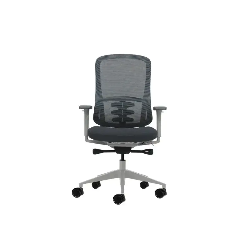 Oqonos Cherg 023 Silla de Oficina Ergonomica con Mecanismo Autobalanceado, Reposabrazos 4D, Asiento Deslizable y Ruedas de Silic