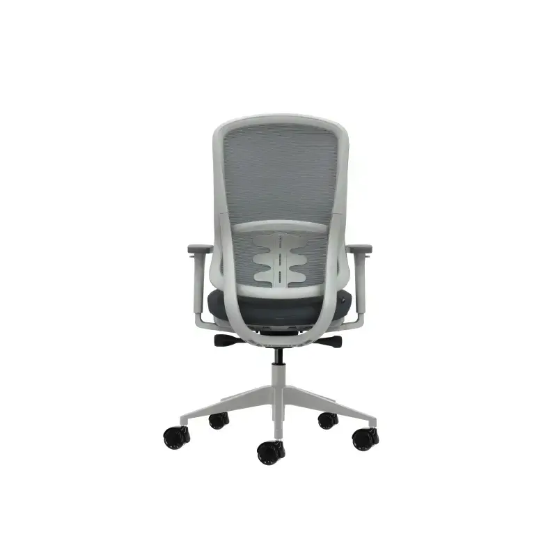Oqonos Cherg 023 Silla de Oficina Ergonomica con Mecanismo Autobalanceado, Reposabrazos 4D, Asiento Deslizable y Ruedas de Silic