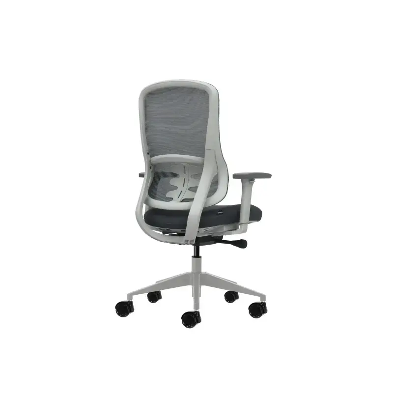 Oqonos Cherg 023 Silla de Oficina Ergonomica con Mecanismo Autobalanceado, Reposabrazos 4D, Asiento Deslizable y Ruedas de Silic