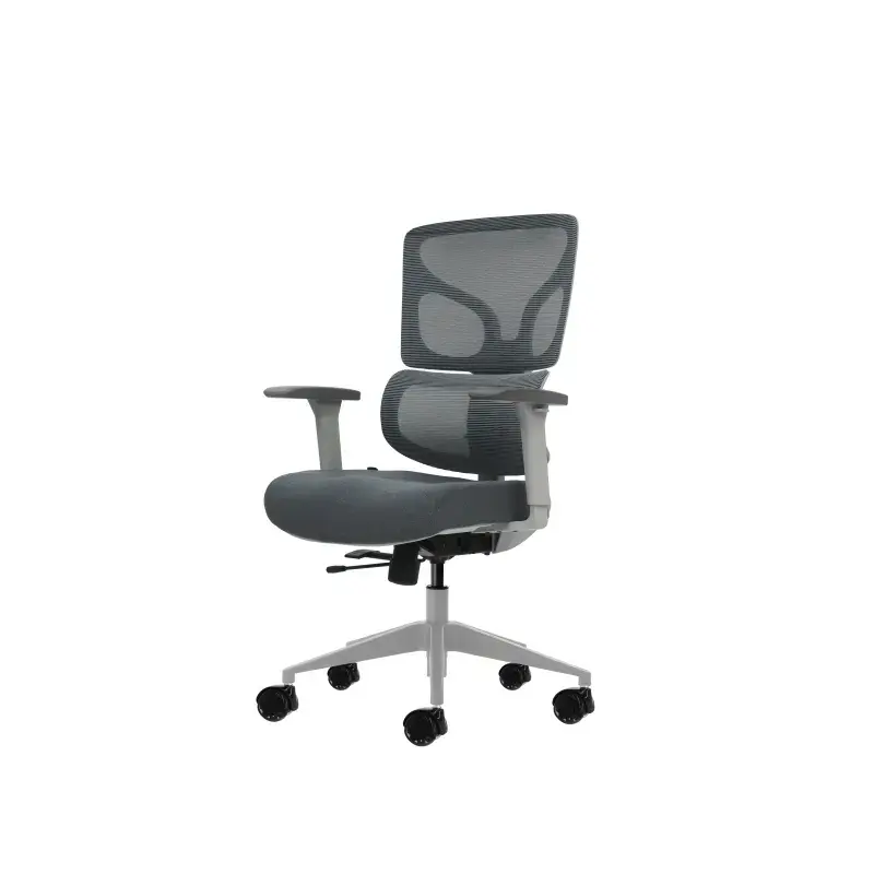 Oqonos Cherg 015 Silla de Oficina Ergonomica con Respaldo y Asiento de Malla Elastica, Reposabrazos 4D, Asiento Deslizable Ergon